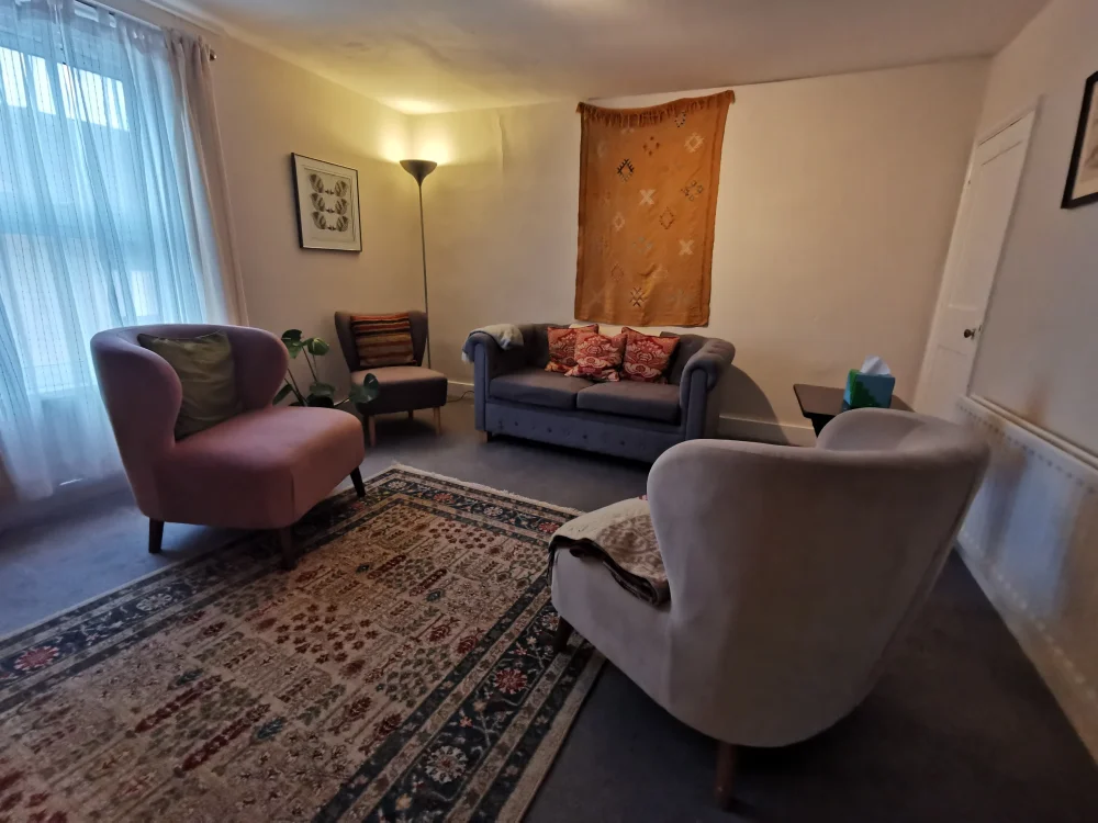 Leilah Botham therapy room - Psychoanalytic psychotherapy in Central and North Oxford